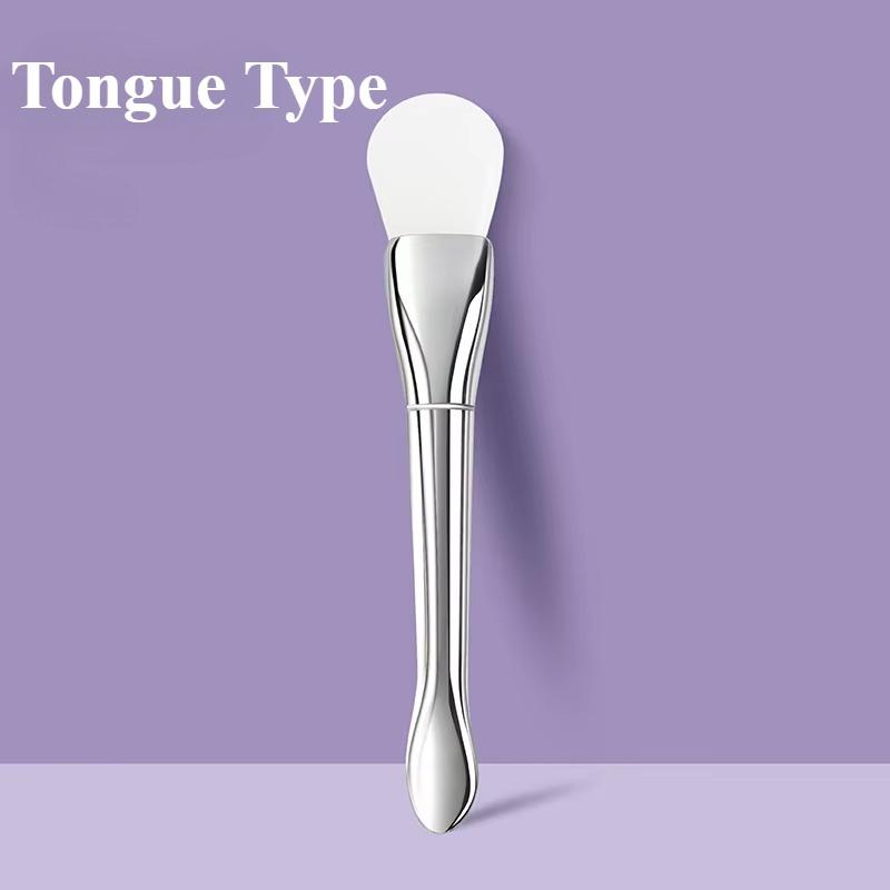 New Silicone Facial Mask Brush Soft Head with Scraper Integrated Dual-use Mud Film Brush DIY Film Adjusting Beauty Tool Beauty