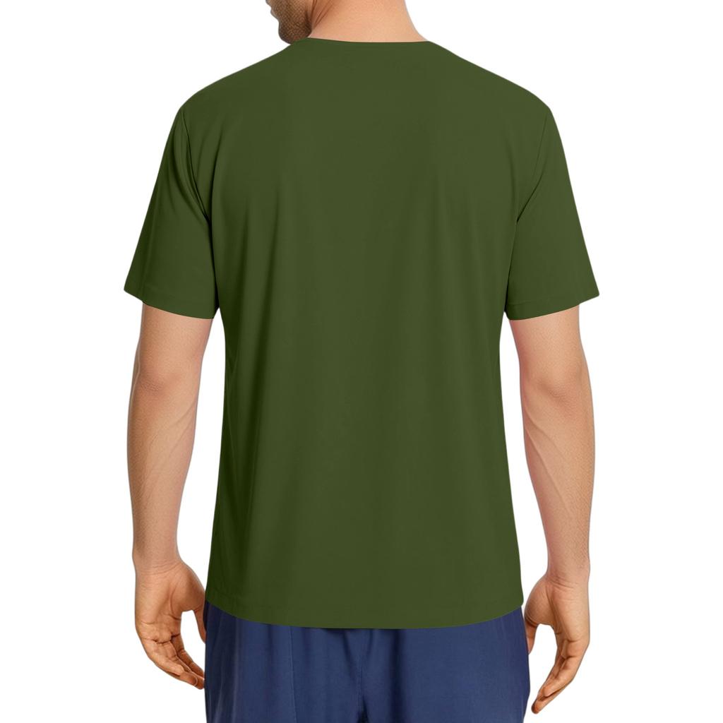 Men's Fashion V-Neck Short Sleeve Work Uniform Top for Caregivers Daily Wear