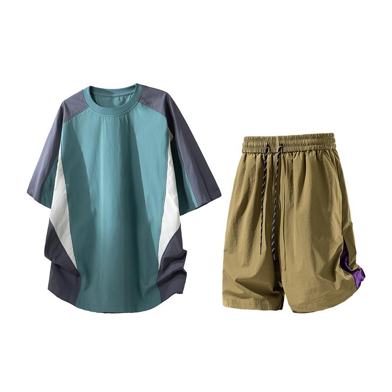 Conjunto Casual, Conjunto de Manga Corta, Conjunto Casual de Dos Piezas para Hombre de Verano
