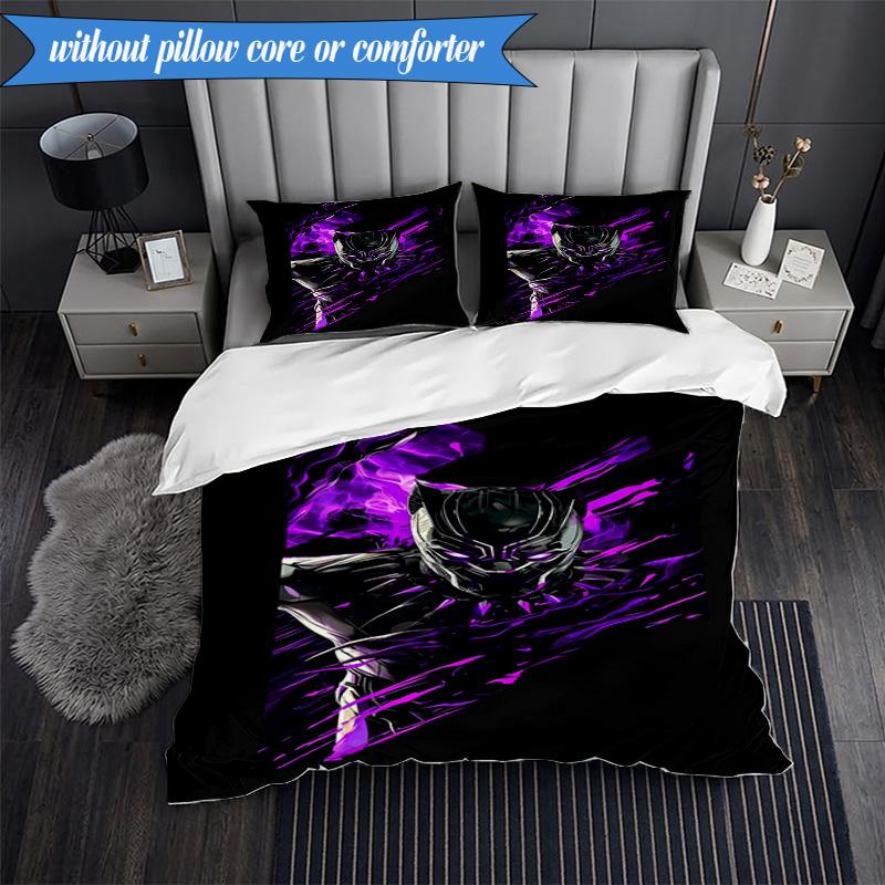 3PCS Panther In Action Bedding Set,Including 1pc Duvet Cover And 2pcs Pillowcases Perfect for Bedroom, Dormitory, Fan Christmas Gift