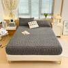 3pcs Set Velvet Bed Sheet Set (1PC Fitted Sheet and 2PCS Pillowcase) Winter Warm Mattress Cover Bed Cover 90/140/160/180/200x200