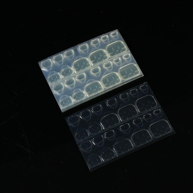 24-Piece Waterproof Yellow Nail Art Set with Strong Viscosity Jelly Glue & Double-Sided Adhesive Stickers