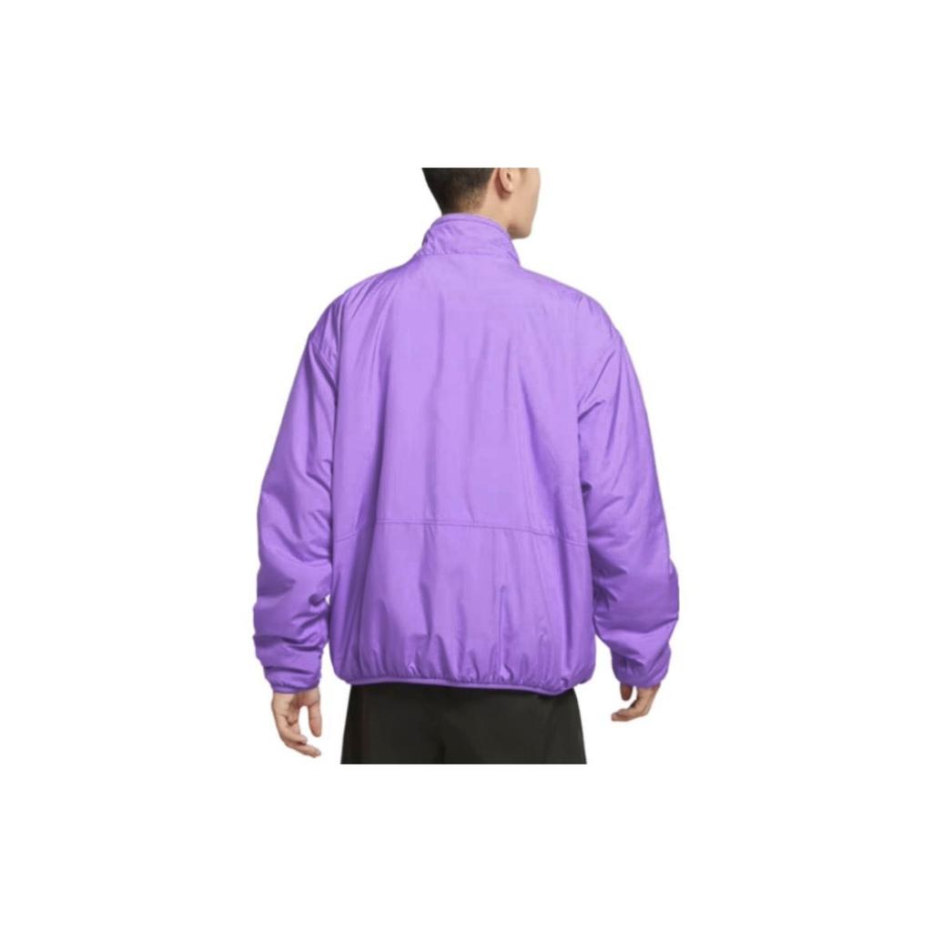 Nike Stand Collar Reversible Long Sleeve Fleece Jacket Men Jacket Grape-Purple Black DQ4885-542