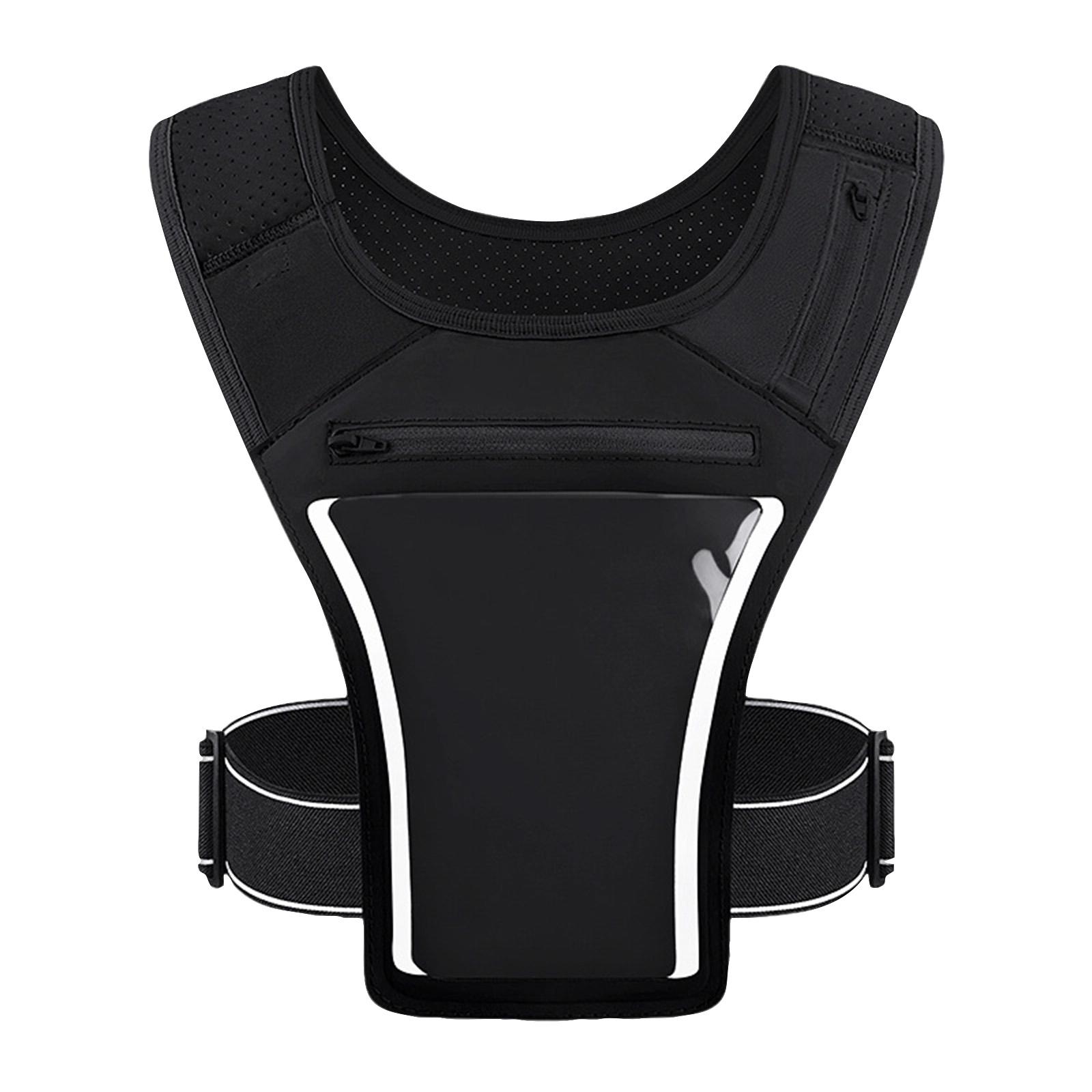 

Fits 7 Inch & 17 Pro Max Phones, Outdoor Running Phone Vest, Multi-Functional Sports Vest Bag, Portable Storage Bag For Outdoor Activities One Size чёрный
