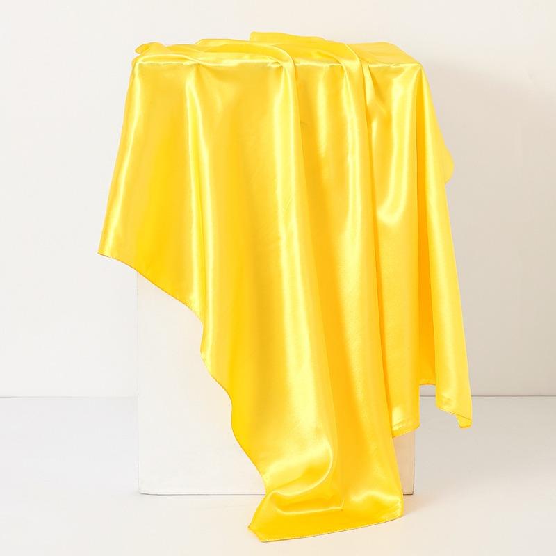 Jednokolorowy jedwabny szalik 90cm satynowy kwadratowy szalik damski w kolorach cukierkowych drukowany jedwabny szalik prezent ślubny