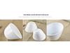 Pure White Ceramic Multi-Use Bowl: Creative Bowl for Salad, Soup, Pasta, Ramen, and Fruit with a Slanted Rim Design.