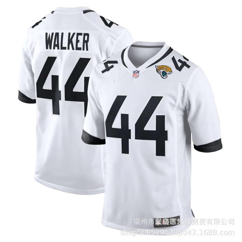 Mens NFL Jacksonville Jaguars Travis Etienne Jr 1 Green White Jersey Short Sleeve V-Neck Cotton Blend Athletic Shirt Rugby