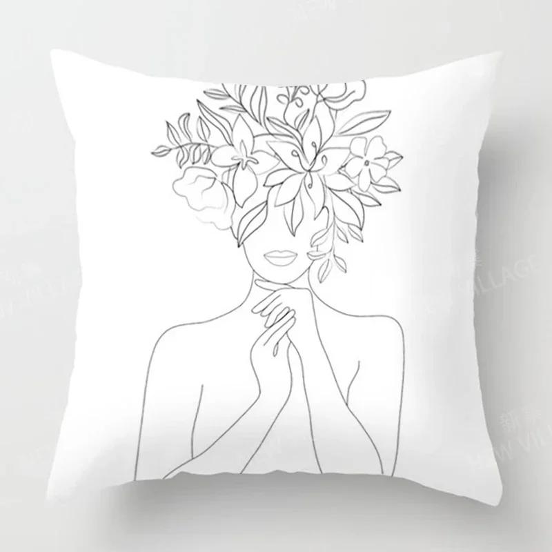 Severský podzimní domácí dekorace Podzimní povlak na polštář Potah na polštář na pohovku Sametový Moderní Morandi