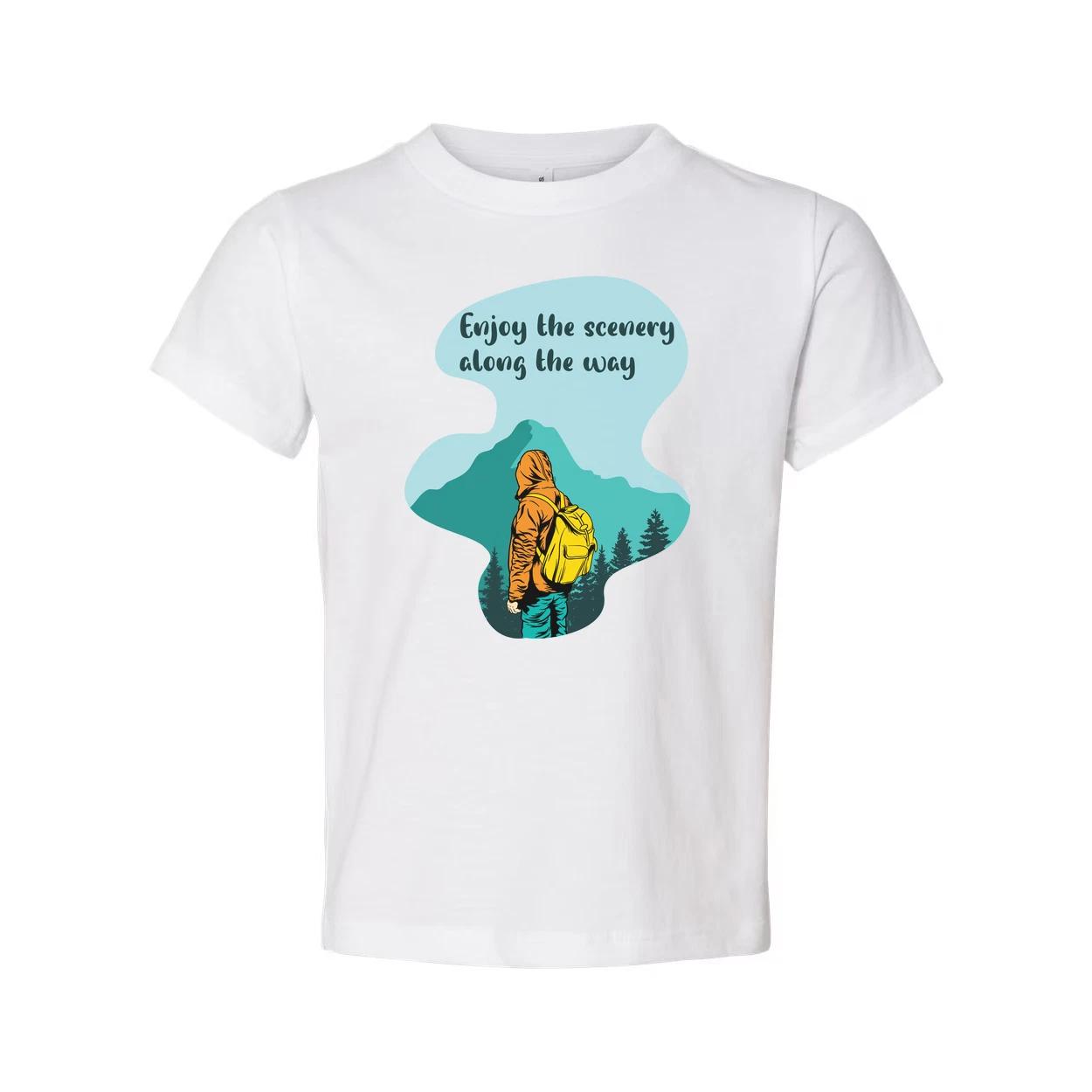 

Unisex Outdoor Graphic Tee With Mountain Landscape And Enjoy The Scenery Along T 4XL