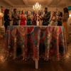 Decorative Waterproof Color Printed Tablecloth Scratch Resistant Anti-fouling Table Linen with Tassel Table Runner Dining Table