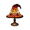 Witch Hat Lamp Stained Resin Gothic Wizard Hat LED Night Light Spooky Small Table Lamp for Indoor Bedroom Halloween Decor