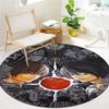 Death Note Round Area Rug,Carpet Rug for Living Room Bedroom Sofa Playroom Decor,Non-slip Floor Mat