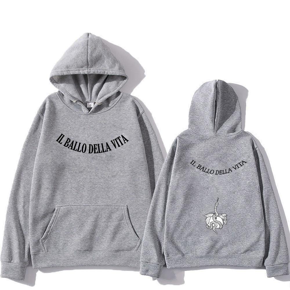 Damiano David Lustiger Little Fears Hoodie Il Ballo Della Vita Tattoo Herren/Damen Hoodies Harajuku Ästhetik Winterkleidung Sweatshirt