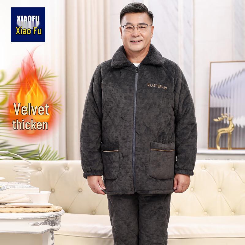 

Мужской зимний утолщенный флисовый комплект для сна и отдыха с подкладкой 2XL