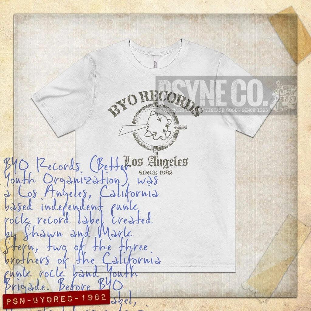 BYO Records Los Angeles 1982 Vintage Men s T shirt XL