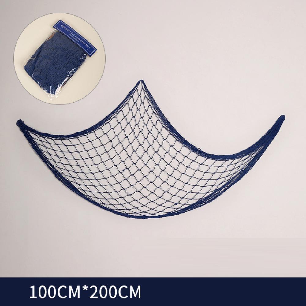 Wall Mounted Photo Hanging Fishing Net with Shells Coastal Style Net Display Wall Decor Bohemian Multi-size Beach Theme Decor