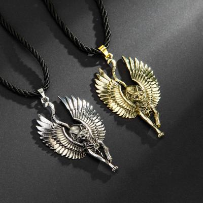 Neue Ägyptische Mythologie Altägyptische Katzengott Flügel Herren Anhänger Halskette Schmuck