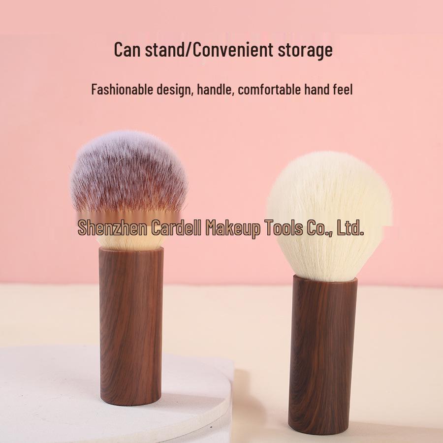 Compact Chubby Nail Dust Brush - Log Style Powder & Blush Brush for Hair Sweep and Makeup Application