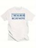 Camiseta Blue Note Jazz Music Records - Estampado de Logo Icónico, Camiseta Casual de Manga Corta con Cuello Redondo, Camisa de Algodón Transpirable para Fans del Jazz, Ropa para Todas las Estaciones y