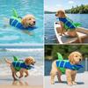 Shark Shape Dog Life Vest Adjustable Dog Life Preserver Dog Swimming Suit  Boating Safety