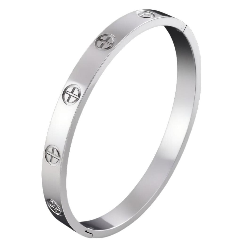 Titan-Kreuz-Edelstahl-Armband für Mädchen - Nicht verblassend, Hochwertig, Modisch, Schlichtes Design