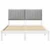 Bed Frame with Headboard White 135 x 190 cm Solid Pine Wood