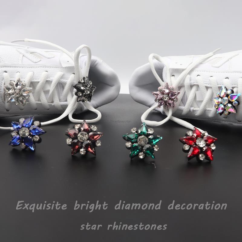 Colorful Gems Shoe Charm Fashion Rhinestones Sneaker Charms Girl Gift Shoe Decoration Af1 DIY Shoelaces Buckles Shoes Accesories