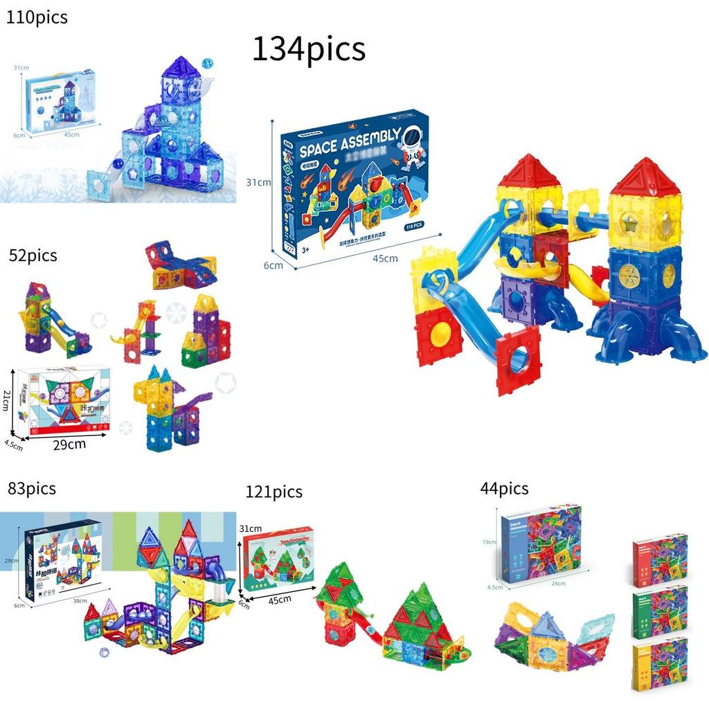 Colorful Blocks Toy Set Ice And Snow Castle Space Amusement Park Gift Puzzle