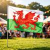 Welsh And Uk Flag Polyester Outdoor Indoor Garden Patriotic Banner For Home Decorations