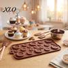 Button Chocolate Molds 19-Hole Silicone Molds, Three Sizes DIY Cake Decorating Tray, Cupcake Topper Makers Flexible Easy Release Baking Gadgets