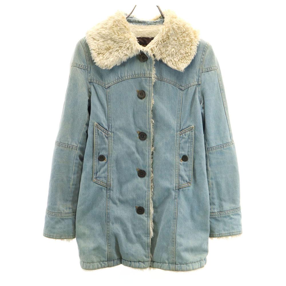 

HYSTERICS сделано в Японии Джинсовая куртка FREE Голубой лед Подкладка на спине Женская Б/У