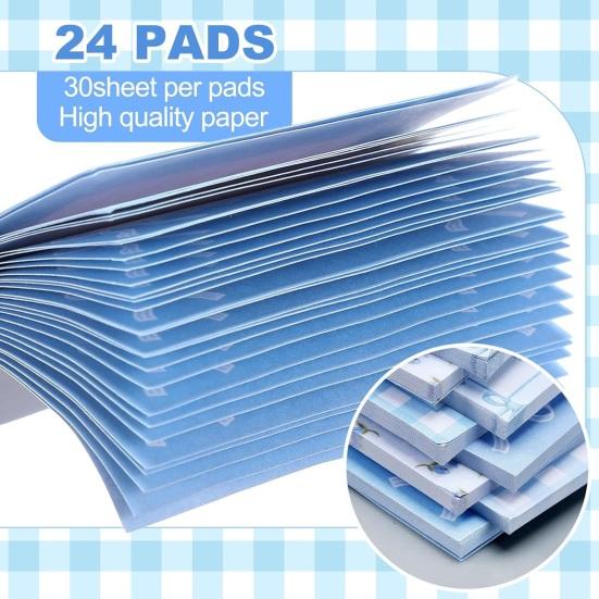 Bow Memo Pads Cute Strong Adhesive Page Markers Colorful Self-Stick Notes