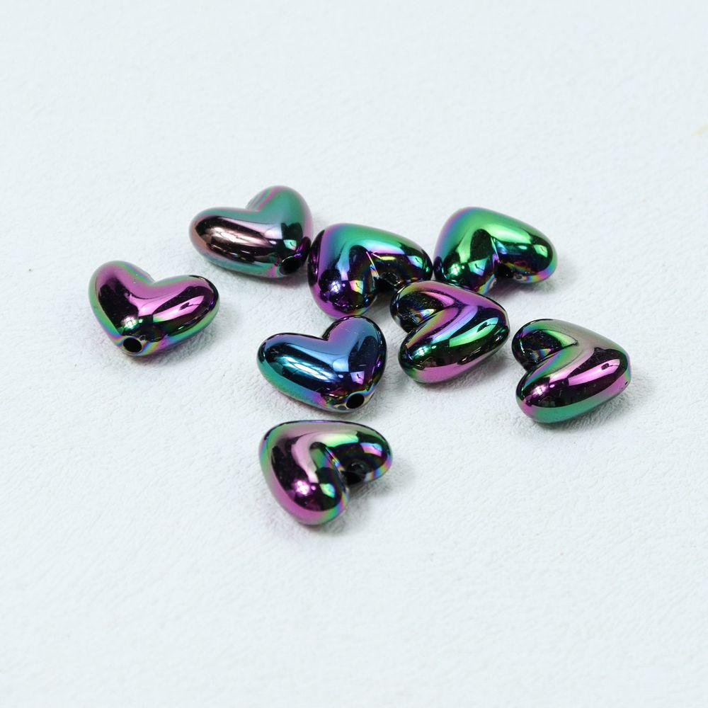 Colorful Heart Beads for DIY Phone Chains, Bracelets, Car Ornaments, and Clothing Accessories