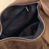 Waterproof Handbag Suede Shoulder Bag Solid Color Large Capacity Hobo Bag Korean Style Fashion Tote Bag Shopping