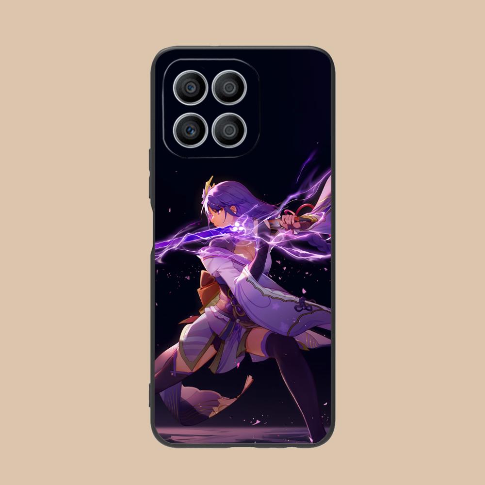 Game GI Raiden Shogun Matte TPU Mobile Phone Case for Honor 90 80 70 60 50 30 20 10 9 8 7 Pro S SE Lite 5G Printing Cover