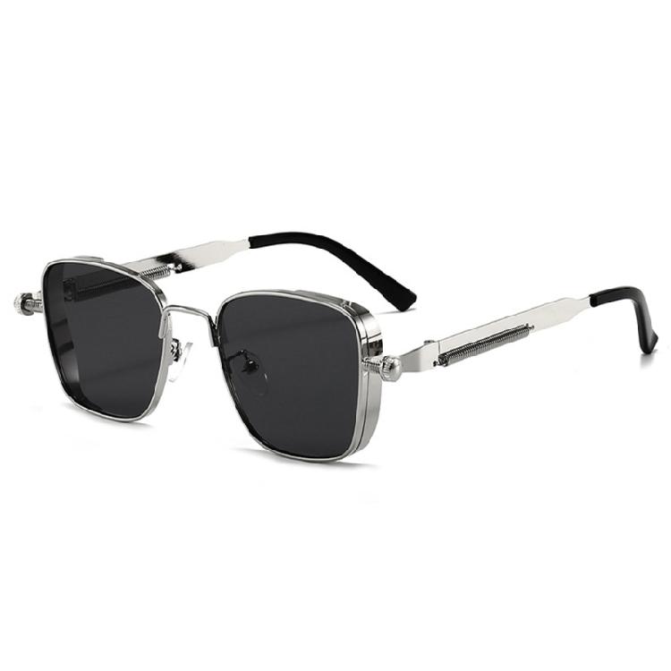 Unisex Retro Quadratische Sonnenbrille Steampunk Hip Hop Für Erwachsene Stylisch In Verschiedenen Farben