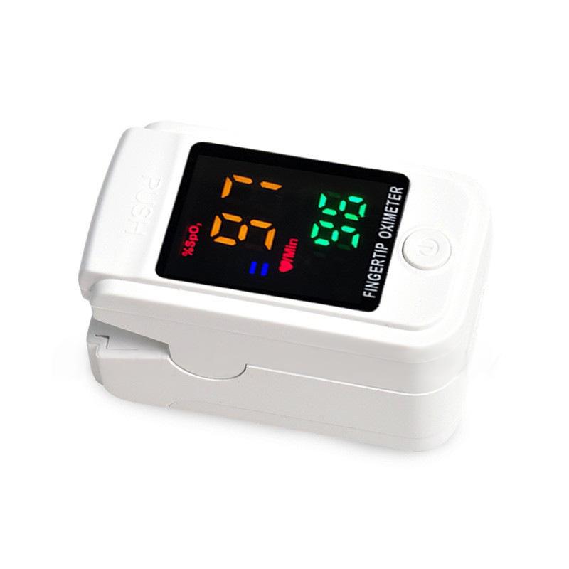 LK89 FDA Certified White Round Pulse Oximeter: Heart Rate & Blood Oxygen Monitor with Finger Clip