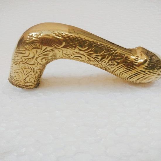 Unique Long Curved Shape Vintage Designer Style Handle Wooden Walking Stick Victory