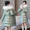 New Winter Thick Jacket Long Down Parka Women Bright Waterproof Overcoat Loose Warm Cotton Coat Hooded Parka