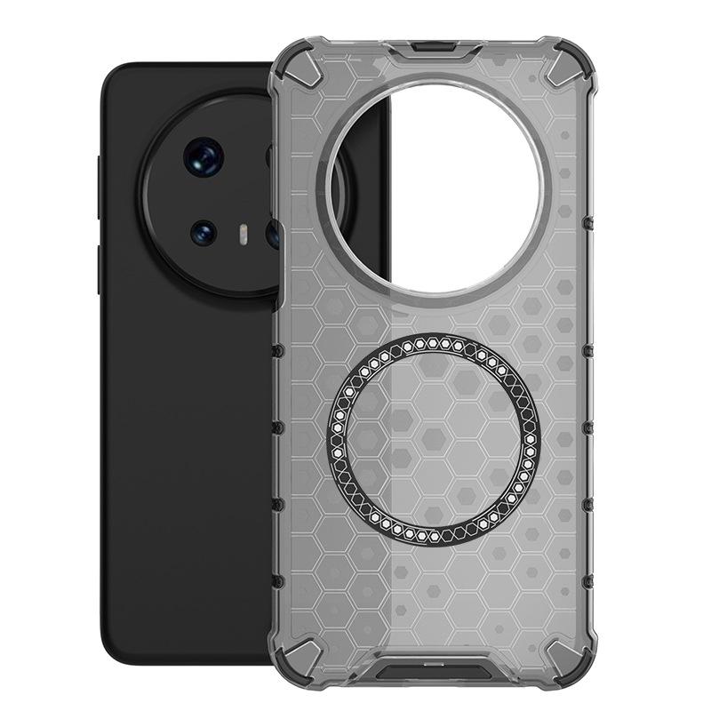 Applicable to Huawei mate70Pro honeycomb magnetic mobile phone case mate70 airbag nova13Pro protective case