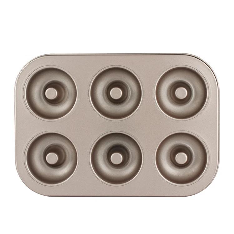 Non-stick 6 Cavity Silicon Donut Baking Pan Cake Mold Baking Tray