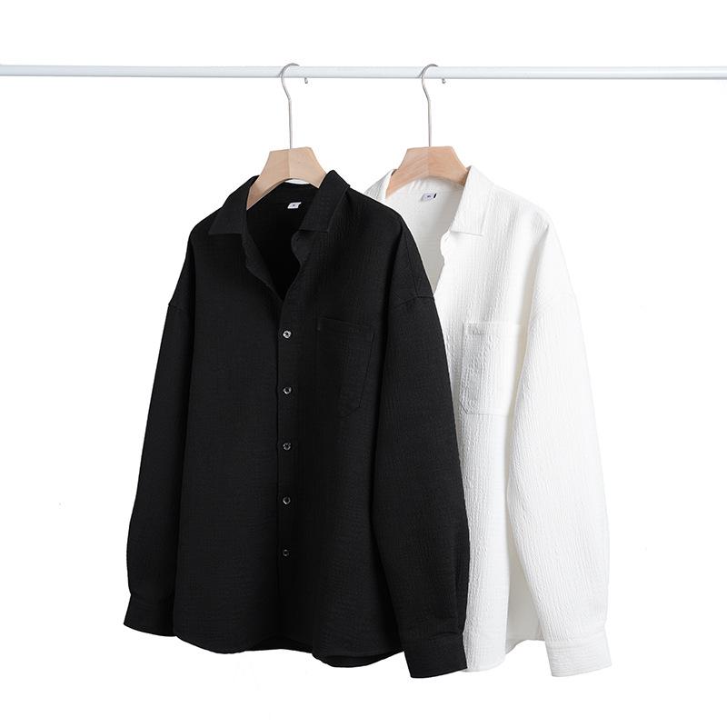 Men's High-End Casual French Texture Long-Sleeve Shirt by Dongyu