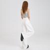 Women's Autumn 2025 Casual White Wide-Leg Pants: High-Waist, Loose, Slimming, Drapey, Floor-Length