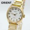 Used ORIENT Silver 23 Jewels Manual Winding Vintage Ladies Watch 370