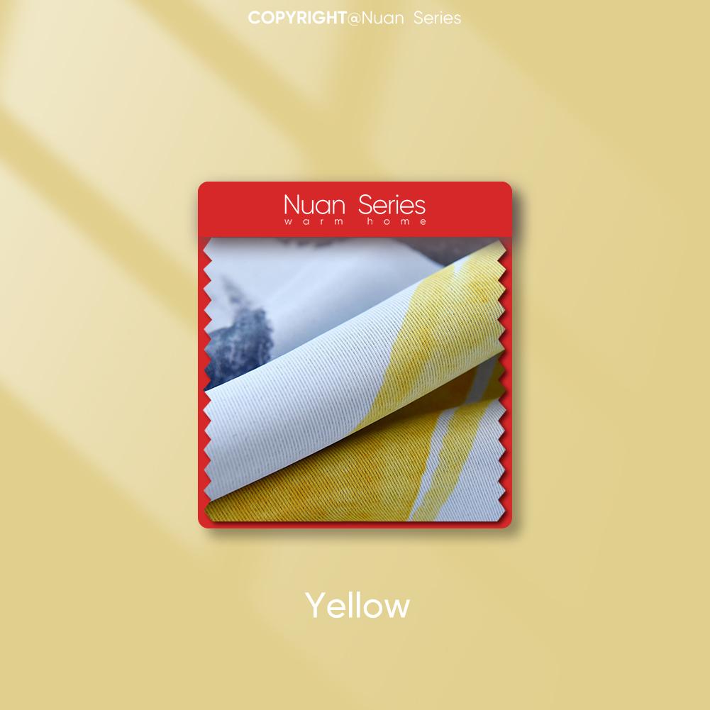 

1 шт. 70-80% затемняющие современные минималистичные английские шторы с буквенным принтом для спальни, гостиной, домашнего декора, серия Nuan W100cm x L200cm жёлтый