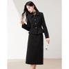 Likewater Nianhua Women's Elegant Long-Sleeve Jacket and Midi Skirt Set