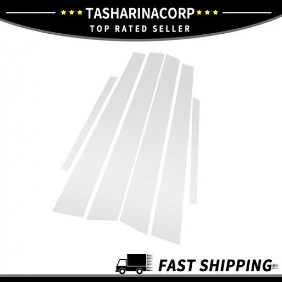 6 Pcs Car Door Pillar Window Trim for Acura TL 99-03 Silver Tone