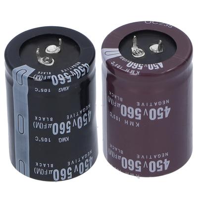 2pcs Aluminum Electrolytic Capacitor 450V 560microfarad 105 Celsius  for Audio Equipment LED Energy Saving Lamps
