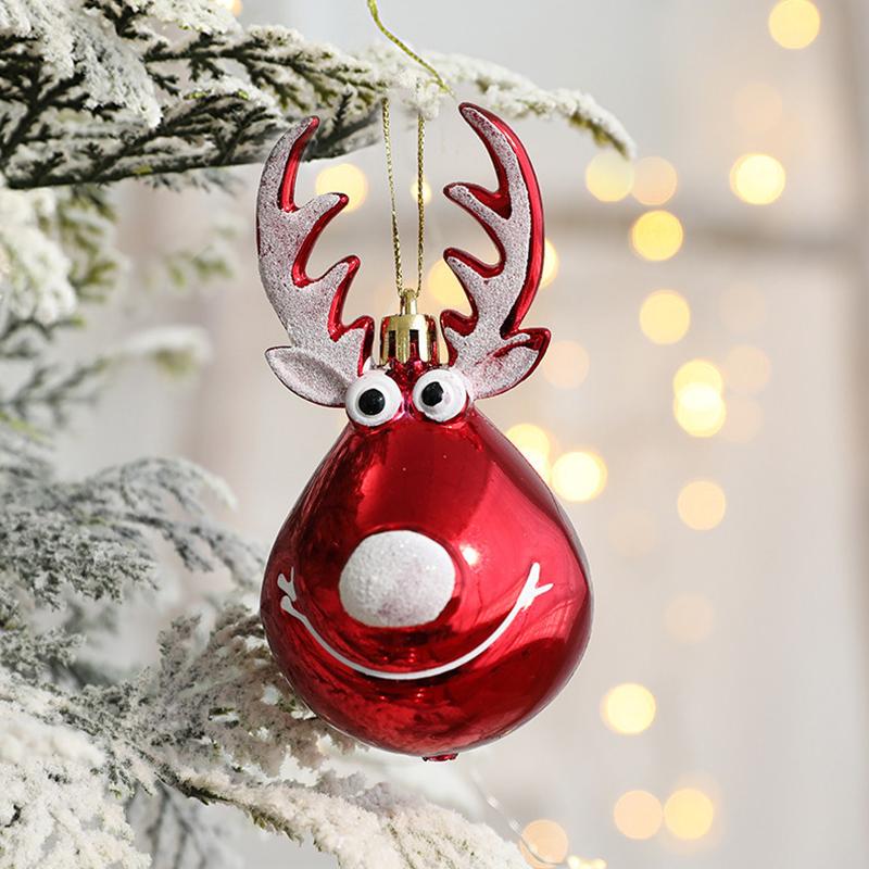 1Pce Deer Christmas Ball Christmas Ball Antlers Ball Christmas Tree Hanging Deer Pendant