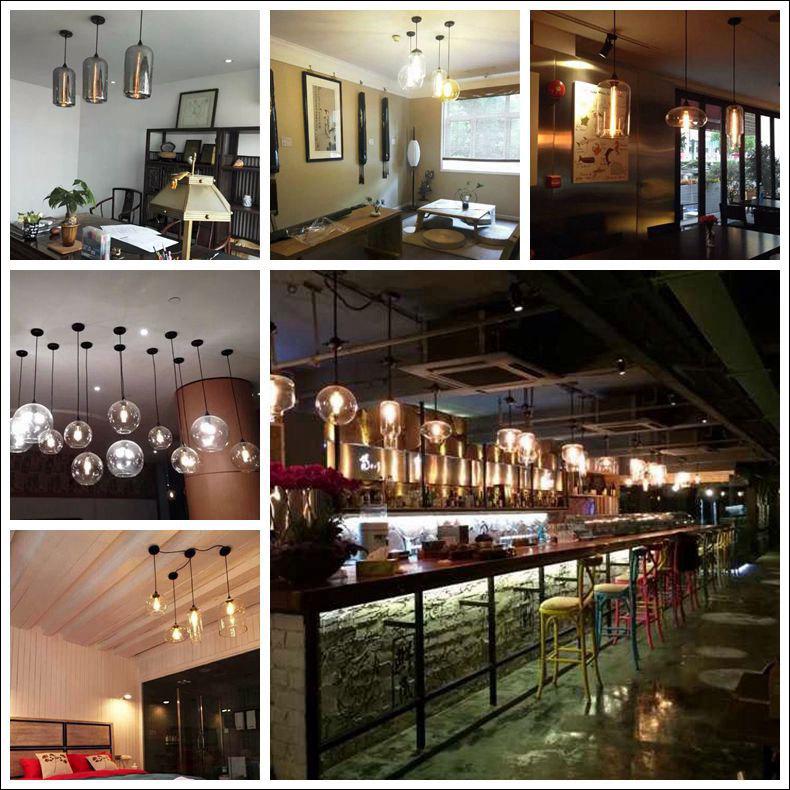 Nordic Retro Glass Pendant Light for Bar, Cafe, or Restaurant – Simple, Creative Single Head Lampshade Lighting